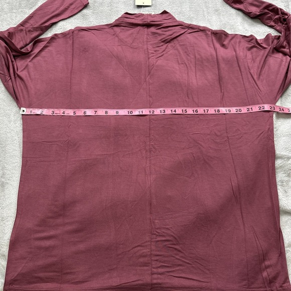 Laurie Felt Shirt Blouse Top Women's Size Medium Mock Neck Elder Berry Pullover - Picture 9 of 11